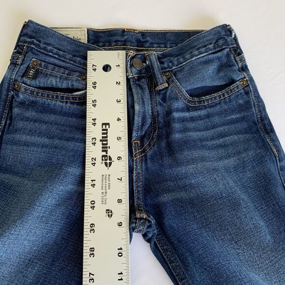 Abercrombie Kids Jeans Boot Cut 10 Dark Wash Blue Denim School Preppy Western - Picture 8 of 12